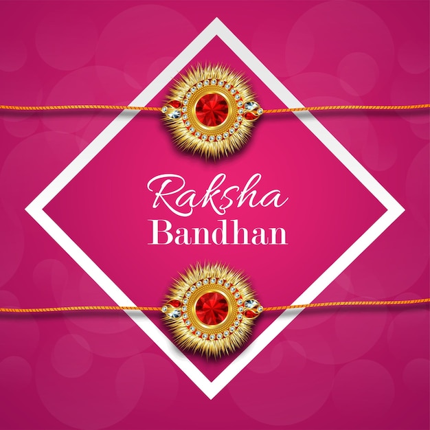 Vector raksha bandhan realista con rakhi creativo