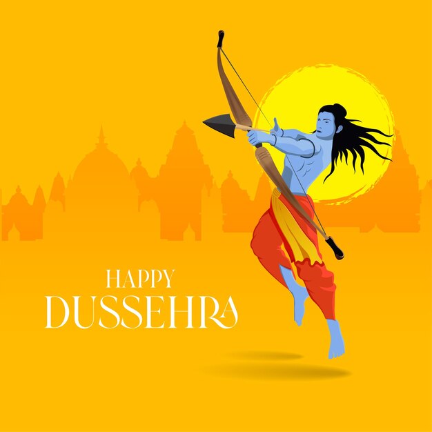 Ram Navami Dussehra Vector Design