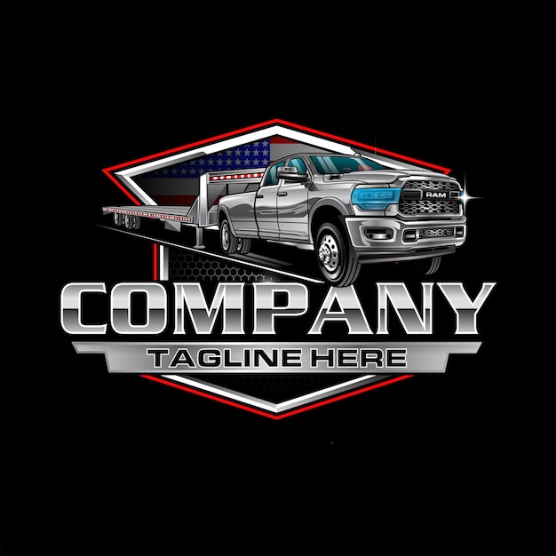 Ram Trucking logo vector para empresa de construcción Ilustración de vector de plantilla de equipo de vehículo para su marca