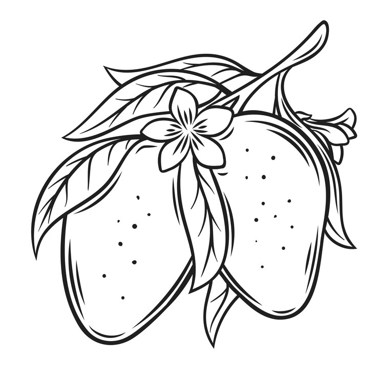 Vector rama de mango