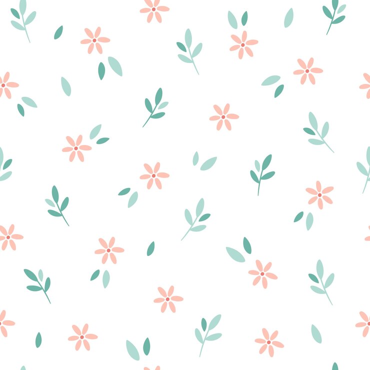 Vector rama verde hojas y flores de patrones sin fisuras diseño para tela textil papel de regalo