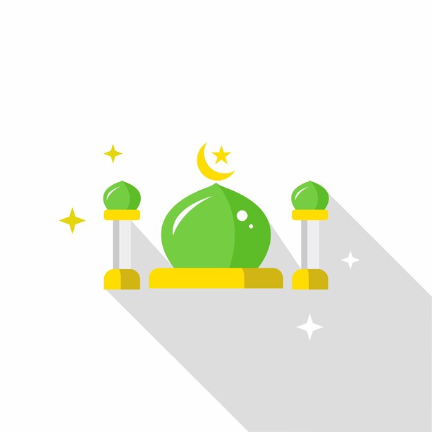 ramadán y eid al fitr vector icono de mezquita