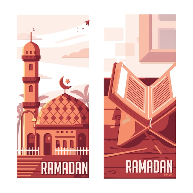 Vector ramadan flat modern illustration