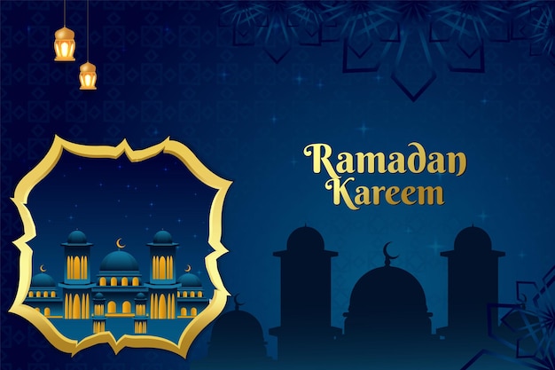 Ramadán fondo estilo islámico