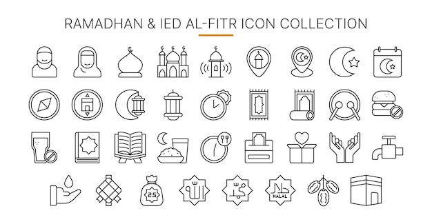 Ramadan Icon Pack adecuado para sitios web o aplicaciones icono propósito póster o redes sociales