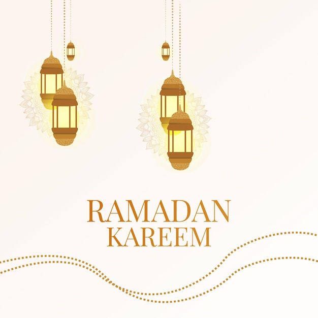 Ramadán islámico Kareem ilustración de fondo