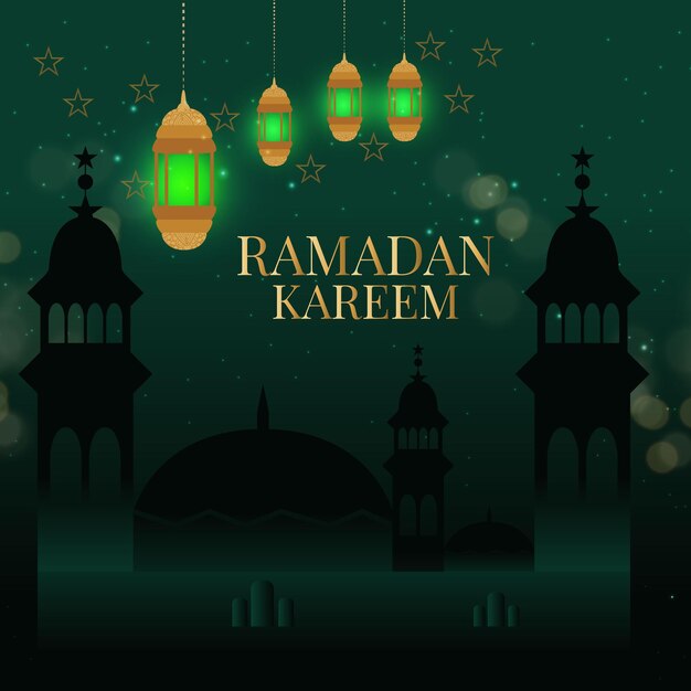 Ramadán islámico Kareem ilustración de fondo