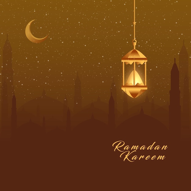 Ramadán islámico Kareem ilustración de fondo