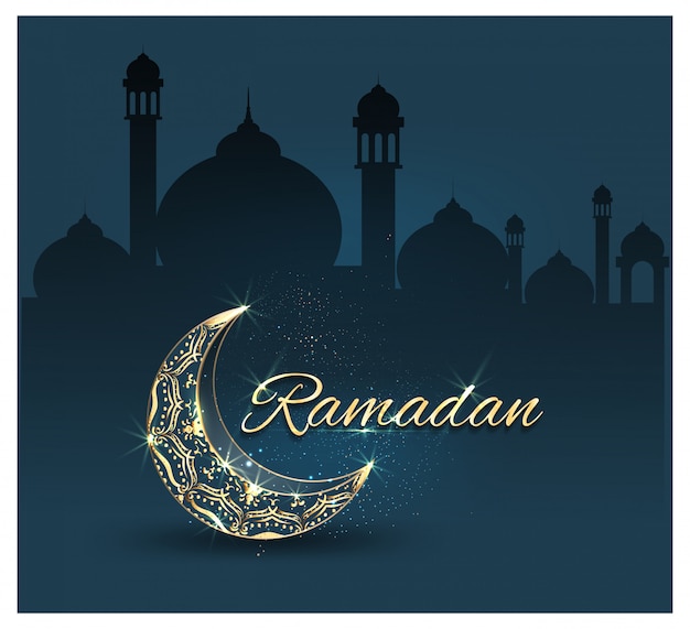 Ramadan kareem con adornos