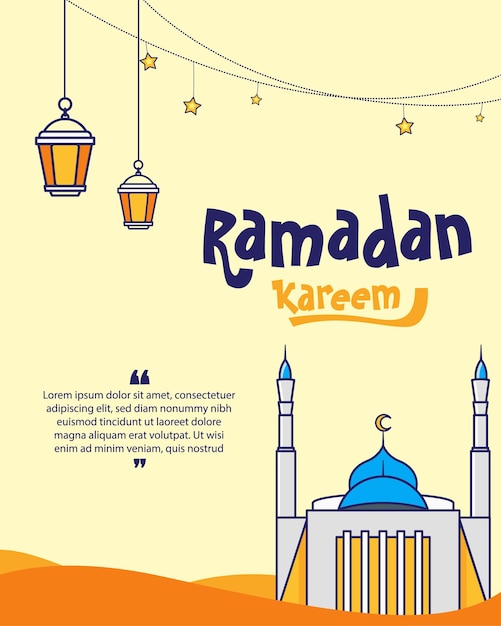 Ramadan kareem para alimentar medios sociales