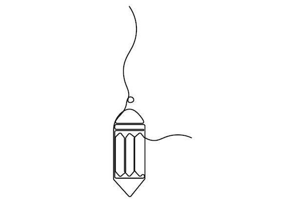 Ramadan kareem arte de una sola línea de ramadán aislado en fondo blanco ilustración vectorial de contorno