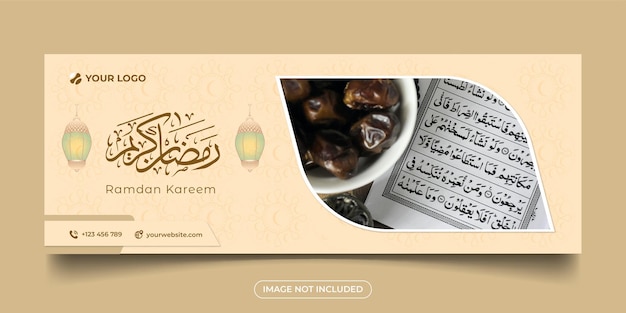 Vector ramadán kareem banner de redes sociales