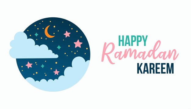 Ramadán kareem cartel cubierta de vacaciones tarjeta de felicitación islámica plantilla de banner diseño de moda