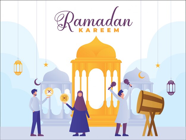 Ramadán kareem concepto banner