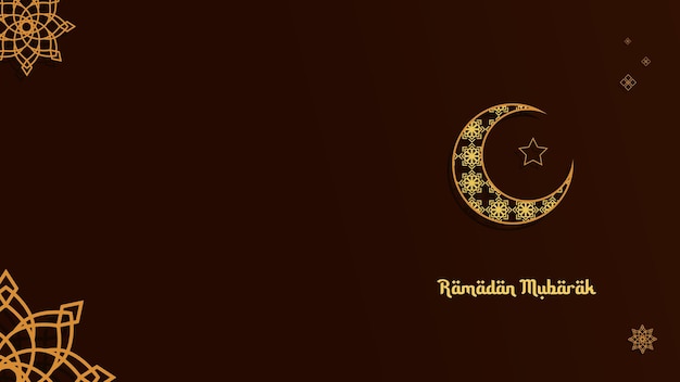 Ramadan kareem diseña plantilla de fondo de saludo islámico