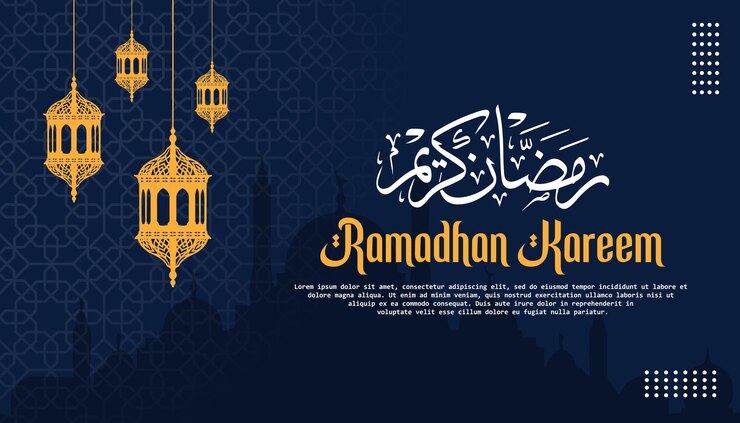 Ramadan kareem diseño de fondo islámico con caligrafía árabe y ornamento