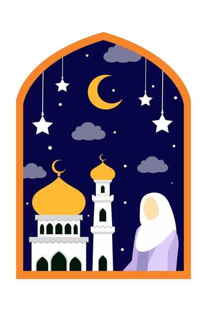 Ramadan Kareem Diseño de ilustraciones planas