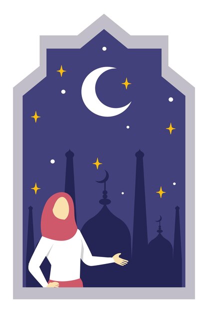 Ramadan Kareem Diseño de ilustraciones planas