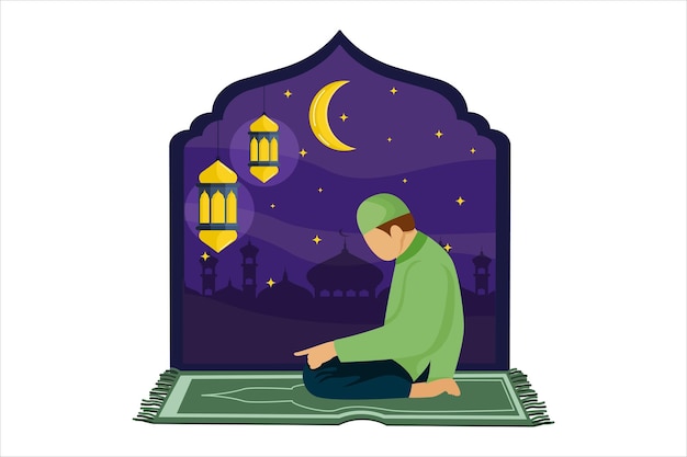 Ramadan Kareem Diseño de ilustraciones planas
