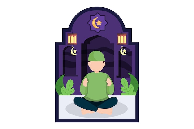 Ramadan Kareem Diseño de ilustraciones planas