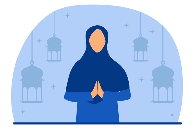 Ramadan Kareem Diseño de ilustraciones planas