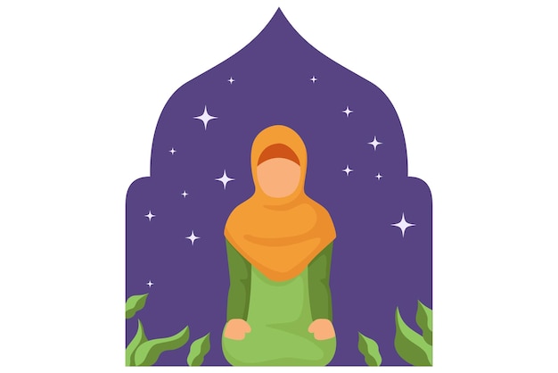 Ramadan Kareem Diseño de ilustraciones planas