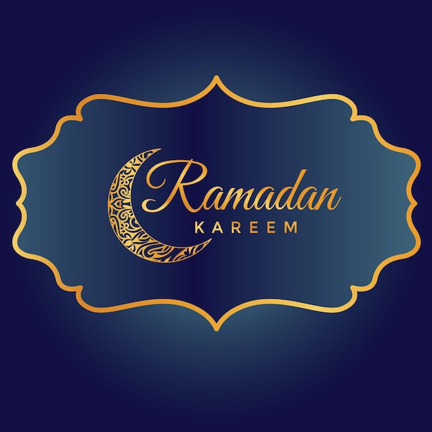 Vector ramadan kareem diseño islámico luna creciente patrón árabe