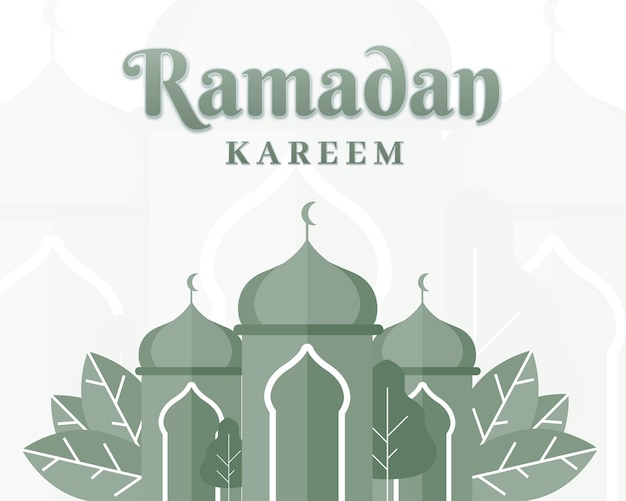 Ramadán kareem diseño plano