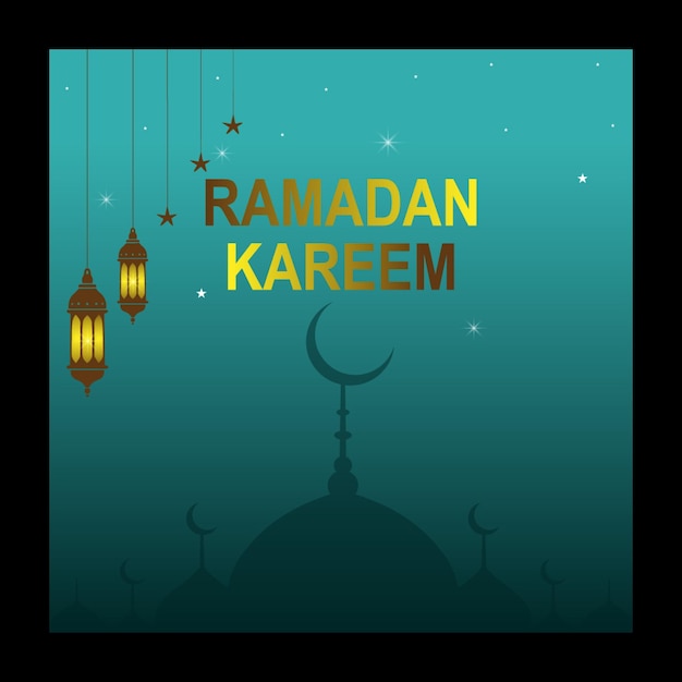 Ramadán kareem diseño de plantilla de redes sociales.