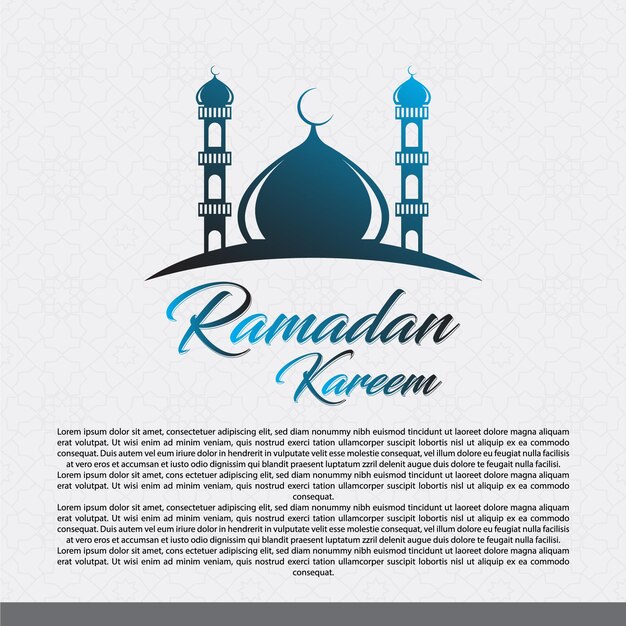 Vector ramadan kareem diseño vectorial de publicaciones en redes sociales