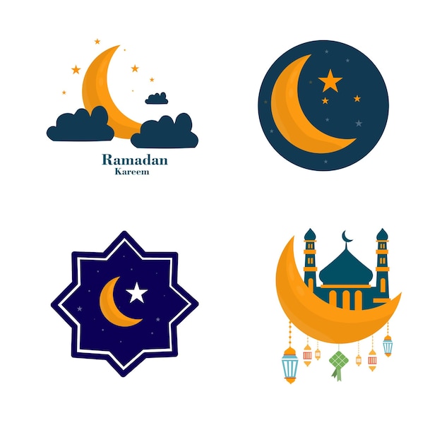 Ramadán kareem eidal fitr plantilla de póster con letras de adorno y diseño de fondo de vector de mezquita