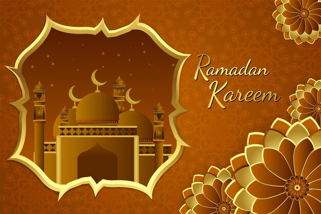 Ramadán kareem elegante fondo islámico