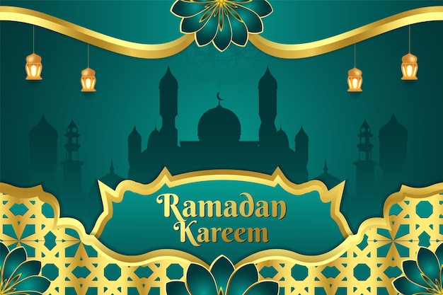 Ramadán kareem elegante fondo islámico