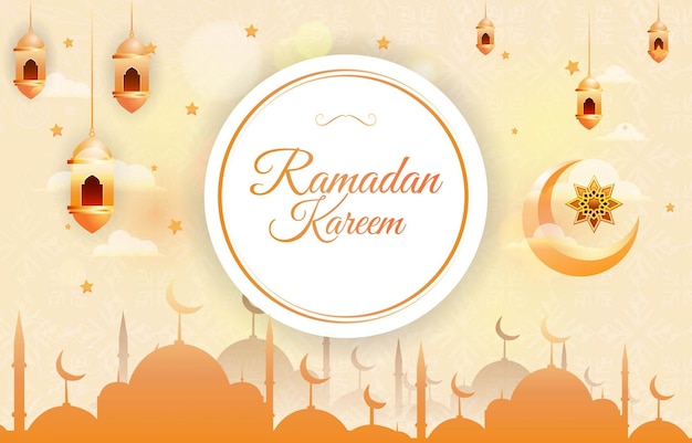 Ramadán Kareem elegante fondo