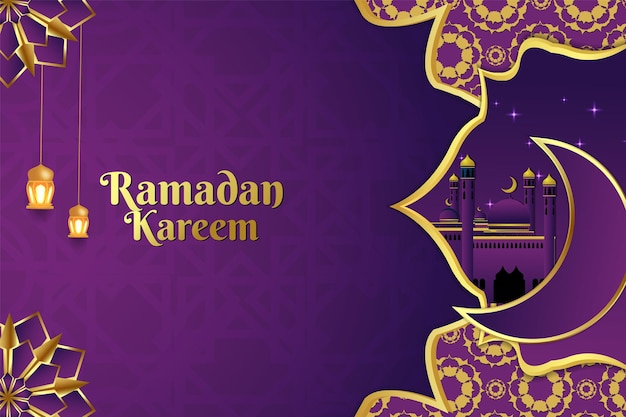 Ramadán Kareem fondo estilo islámico