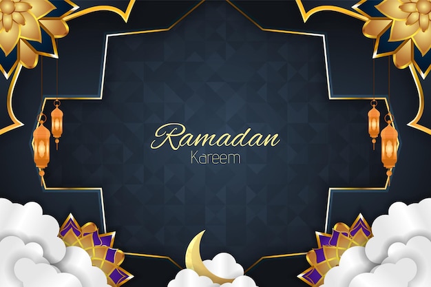 Ramadán kareem fondo islámico con elemento