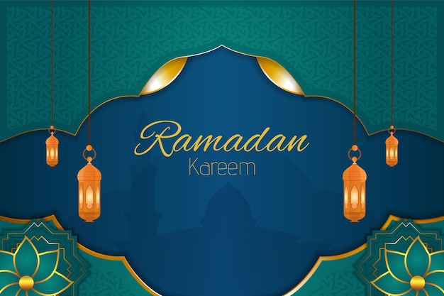 Ramadán kareem fondo islámico con elemento