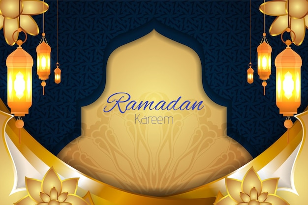 Ramadán kareem fondo islámico con elemento