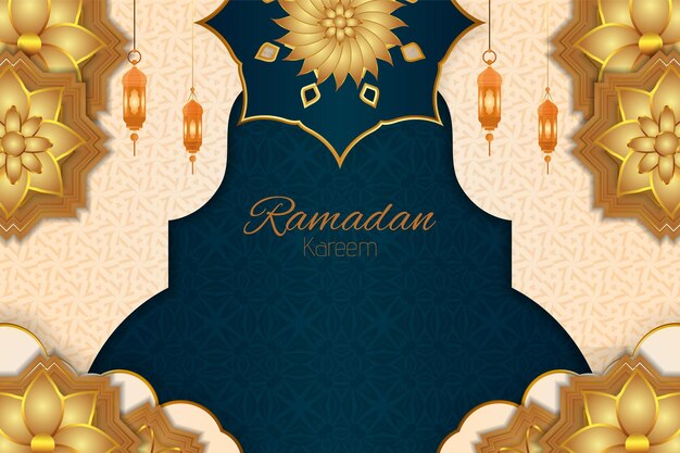 Ramadán kareem fondo islámico con elemento