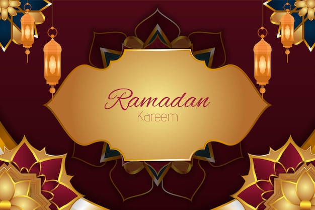 Ramadán kareem fondo islámico con elemento