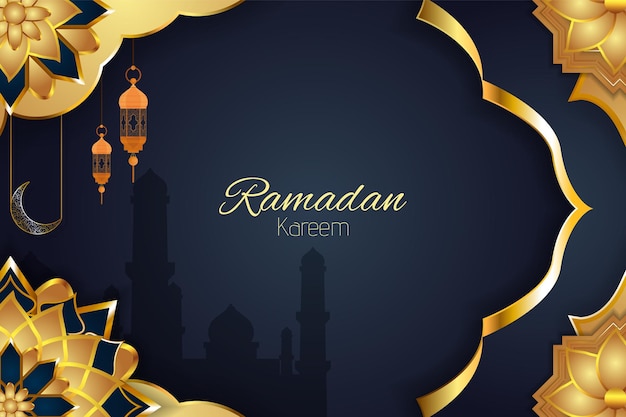 Ramadán kareem fondo islámico con elemento