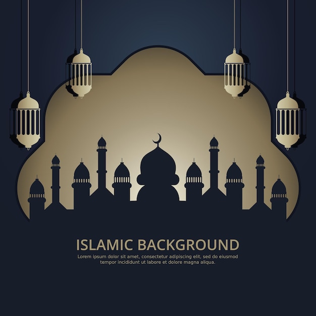 Ramadán kareem y fondo islámico