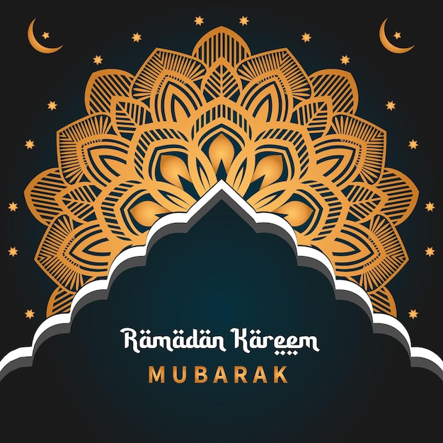 Ramadán kareem fondo de mandala islámico estilo árabe islámico este 2022