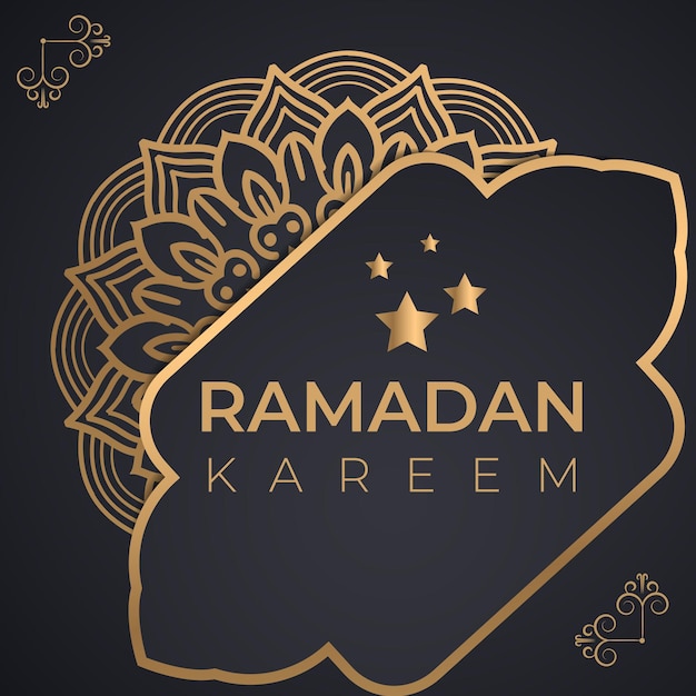 Ramadan kareem con fondo de mandala islámico