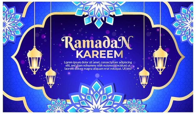 Ramadán kareem fondo ramadán venta banner linterna tarjeta de felicitación