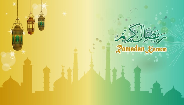 Ramadán Kareem fondo para el saludo de Ramadán