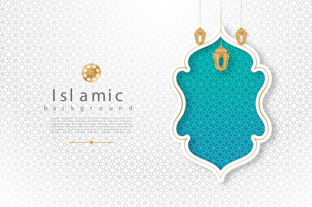 Vector ramadan kareem hermosa tarjeta de felicitación con caligrafía árabe que significa 'ramadan kareem'