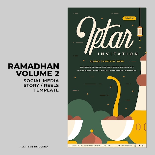Ramadán kareem historias islámicas historias reels estatus ramadán diseño de carteles en las redes sociales