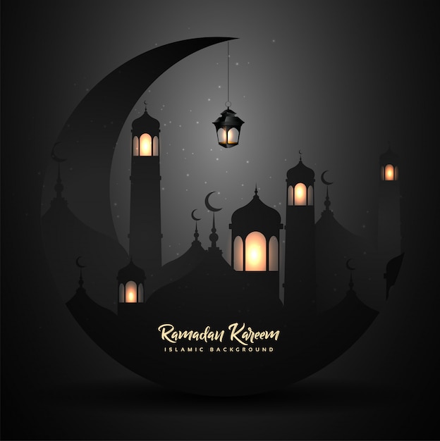 Ramadan kareem con linterna