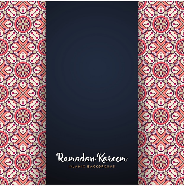 Ramadán kareem con motivo de mandala